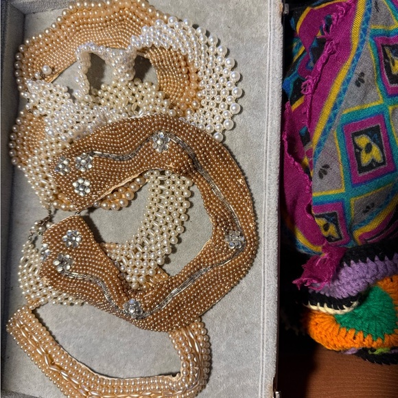 VTG PEARL BIB NECKLACE LOT - Picture 10 of 13